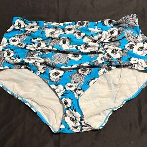 Floral High-Waisted Bikini Bottoms